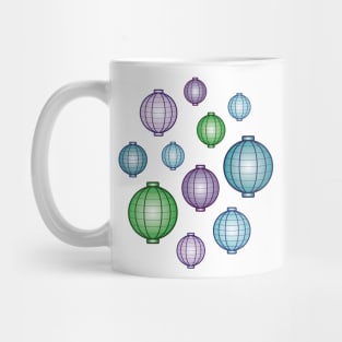 Lanterns | Mid Autumn Festival | Green Purple Blue Mug